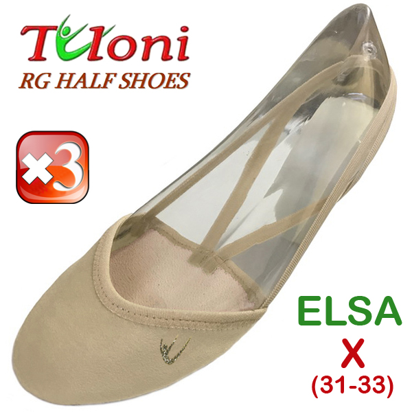 3 x Stretch Half Shoe Tuloni mod. ELSA size X (31-33) Art. T1012X