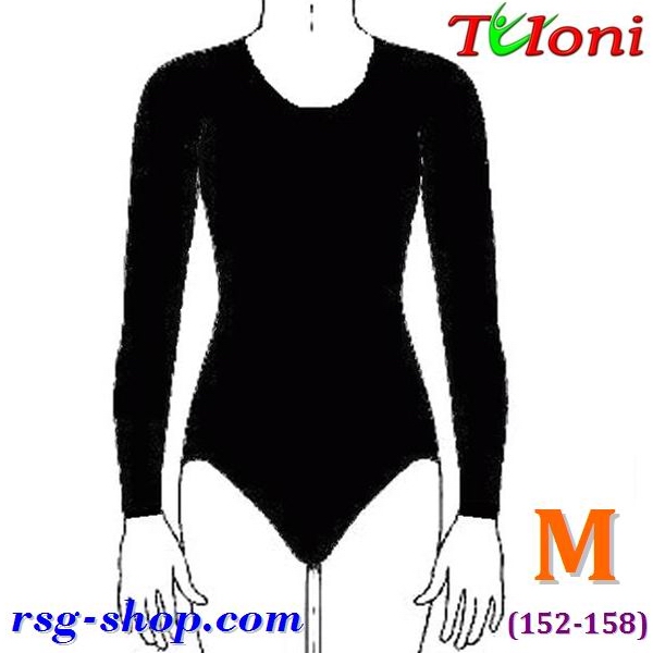 Long Sleeve Leotard Tuloni BD-02 s. M (152-158) Black BD02C-BM