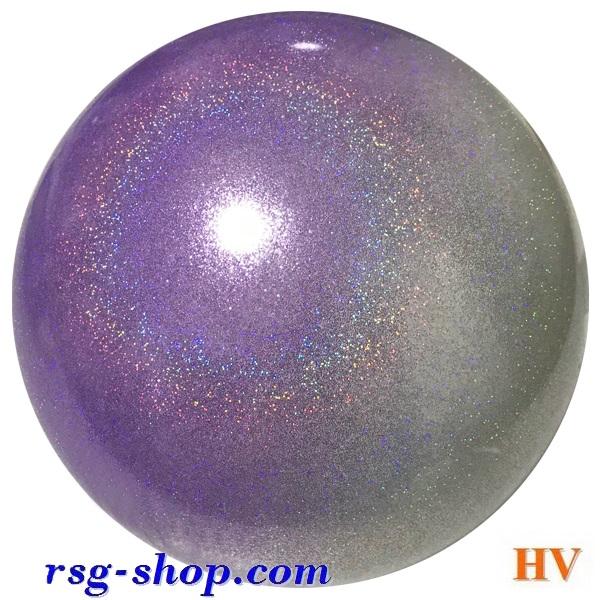 Мяч Pastorelli 18 cm Glitter Sfumata HV Argento-Lila FIG Art. 04041