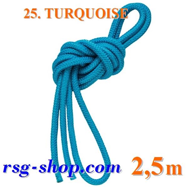 Rhythmic Gymnastics Junior Color Polyester Rope Turquoise Blue MJ