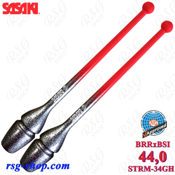 Булавы Sasaki STRM-34GH BRRxBSI 44cm FIG col. BrightRed x BlackSilver