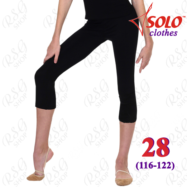 Stirrup Leggings Solo s. 28 (116-122) Polyamide Black FD702.207-28, Leggings for rhythmic gymnastics