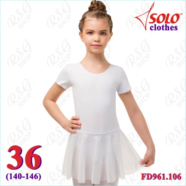 Cap Sleeve Skirted Leotard Solo s. 36 (140-146) Cotton col. White FD961.106-36