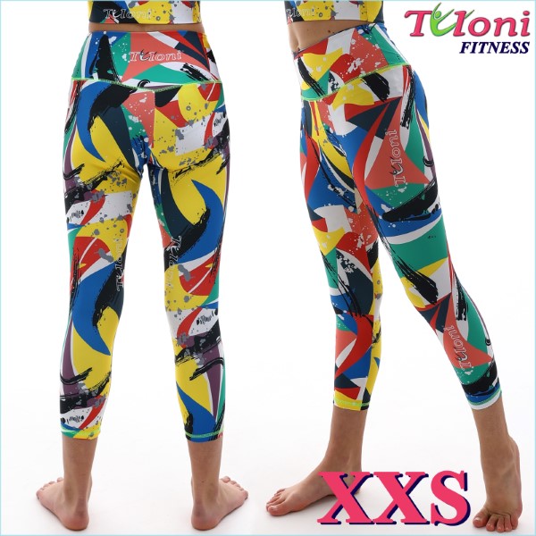 Leggings 7/8 Tuloni Fitness des. Versace s. XXS col. GxYxR Art. LDF22P-02-XXS