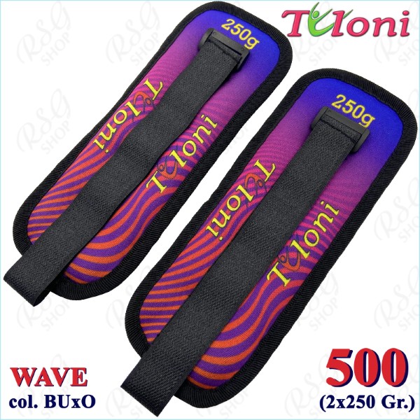 Ankle/wrist weights Tuloni pair 500 gr. mod. Wave col. BUxO T1073-500