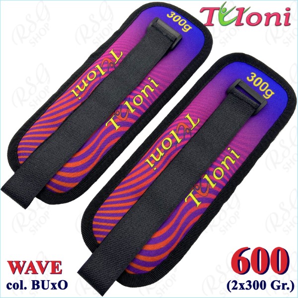 Ankle/wrist weights Tuloni pair 600 gr. mod. Wave col. BUxO T1073-600