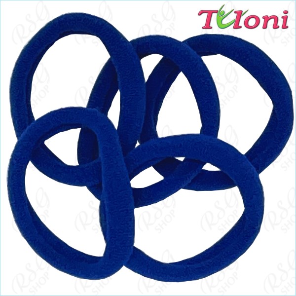 5 x Hair elastic bands Tuloni 3,5cm col. Dark Blue Art. HBC202011-01-5