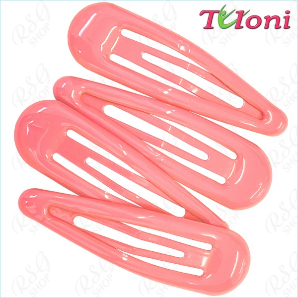 4 x Hair Clips Tuloni 5cm one-col. Dance Pink Art. HC001-42-4