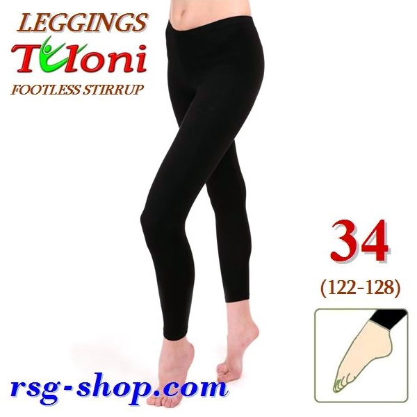 Footless Leggings Tuloni LD-01 s 34 (122-128) col Black LD01C-B34