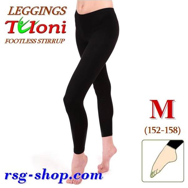 Footless Leggings Tuloni LD-01 s M (152-158) col Black LD01C-BM