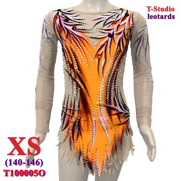 RG Leotard T-Studio s. XS (140-146) Orange Art. T100005O-XS