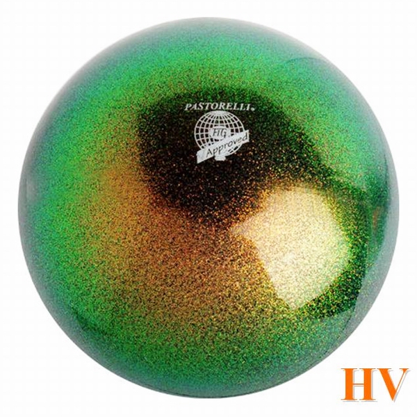 Мяч Pastorelli Glitter Verde Petrolio HV 18 cm FIG Art. 00034