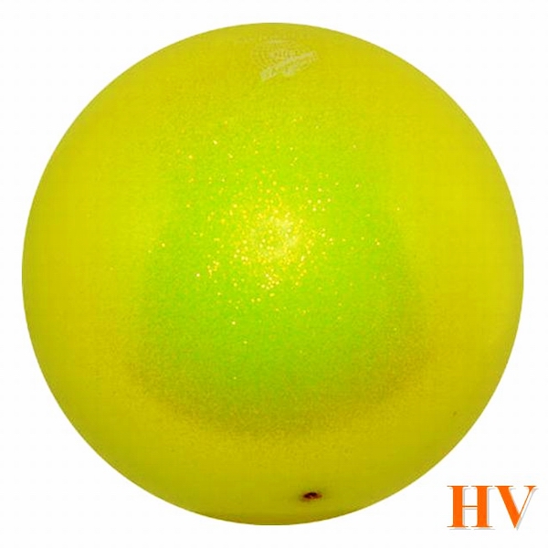 Мяч Pastorelli Glitter Giallo Fluo HV 18 cm FIG Art. 00025