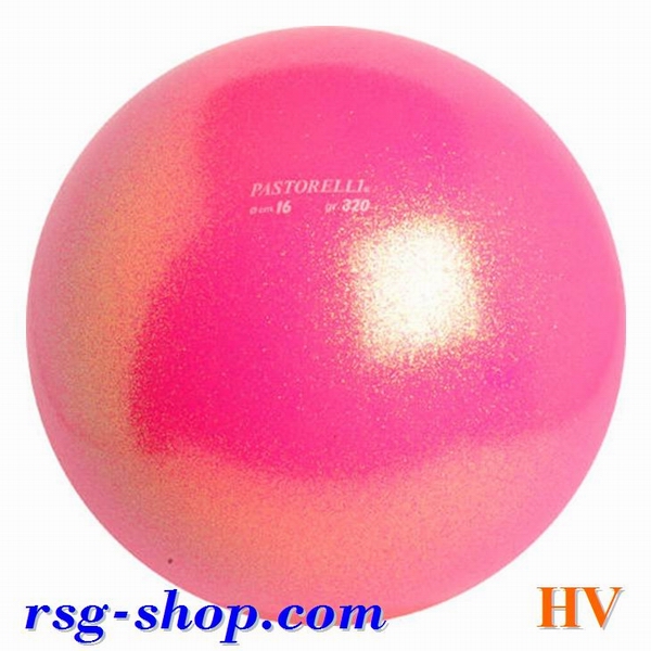 Мяч Pastorelli Glitter HV Rosa Fluo 16 cm Art. 02064