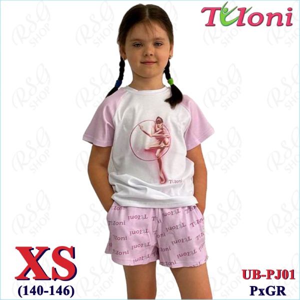Pyjama Tuloni mod. Julia col. Pink x Gray s. XS (140-146) PJ01-XS