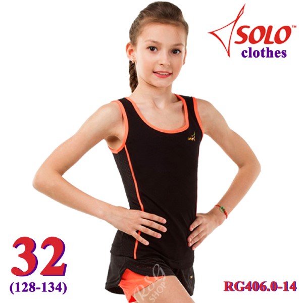 Long Top Solo s. 32 (128-134) Black-Orange RG406.0-14-32