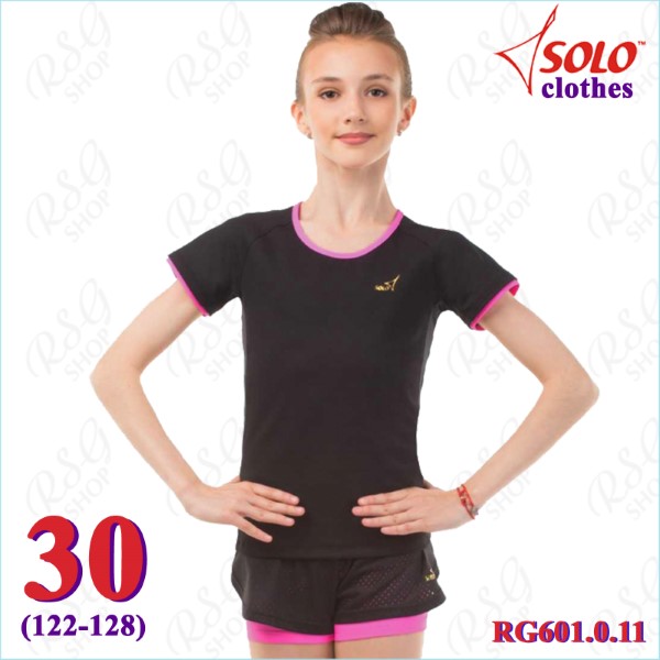T-Shirt Solo s. 30 (122-128) col. Black-Neon Pink Art. RG601.0.11-30