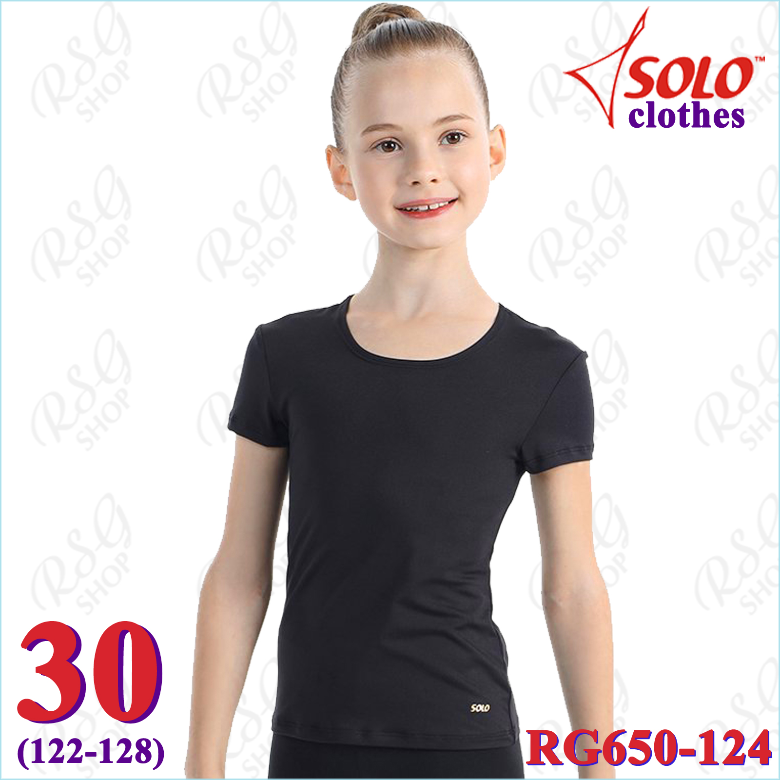 T-Shirt Solo s. 30 (122-128) col. Black Art. RG650-124-30