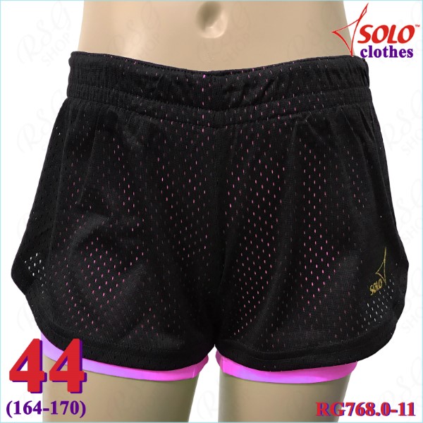 Double Shorts Solo s. 44 (164-170) Black-Neon Pink RG768.0-11-44