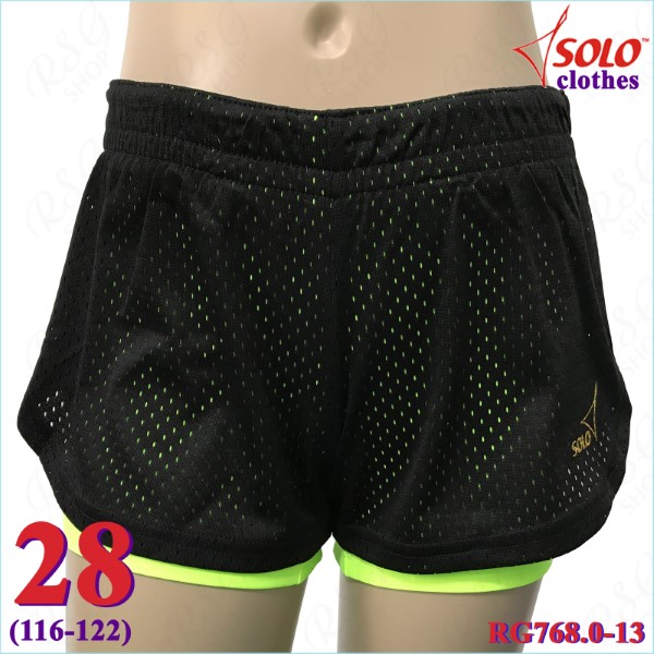 Double Shorts Solo s. 28 (116-122) Black-Lime Neon RG768.0-13-28