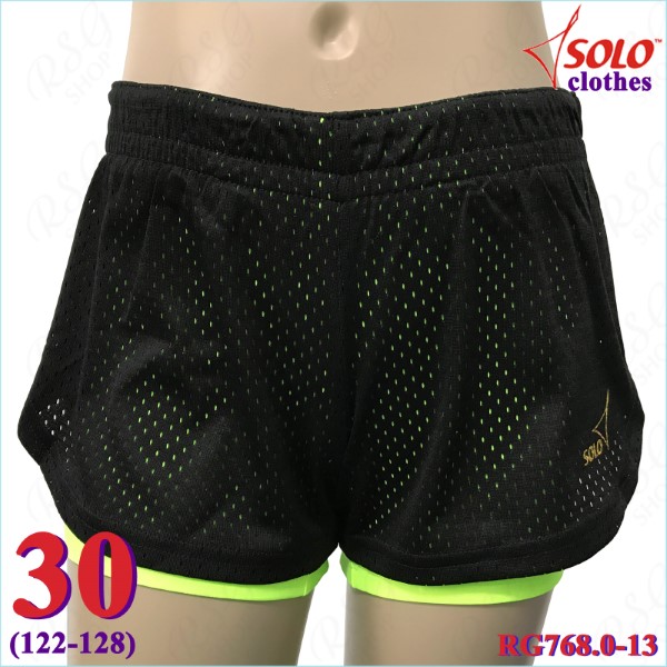 Двойные шорты Solo s. 30 (122-128) Black-Lime Neon RG768.0-13-30