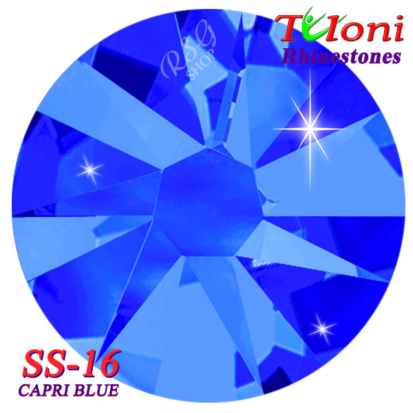 Стразы Tuloni SS16 col. Capri Blue 1440 mod. Basic HotFix