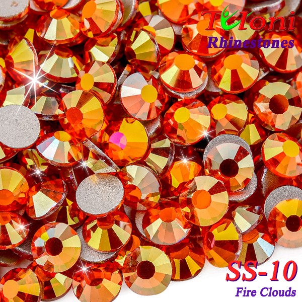 Rhinestones Tuloni SS10 col. Fire Clouds 1440 mod. Basic HotFix