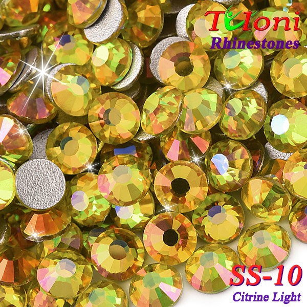 Strass Tuloni SS10 col. Citrine Light 1440 mod. Basic HotFix