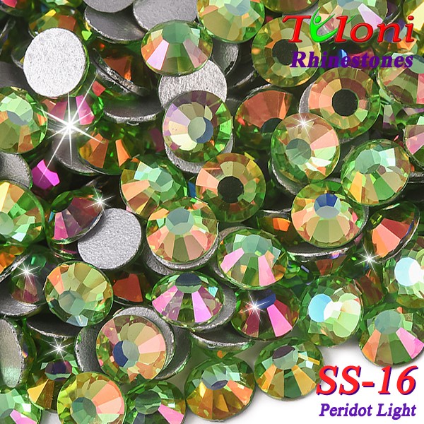 Rhinestones Tuloni SS16 col. Peridot Light 1440 mod. Basic HotFix