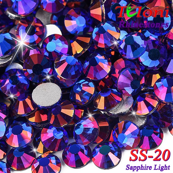 Rhinestones Tuloni SS20 col. Sapphire Light 1440 mod. Basic HotFix