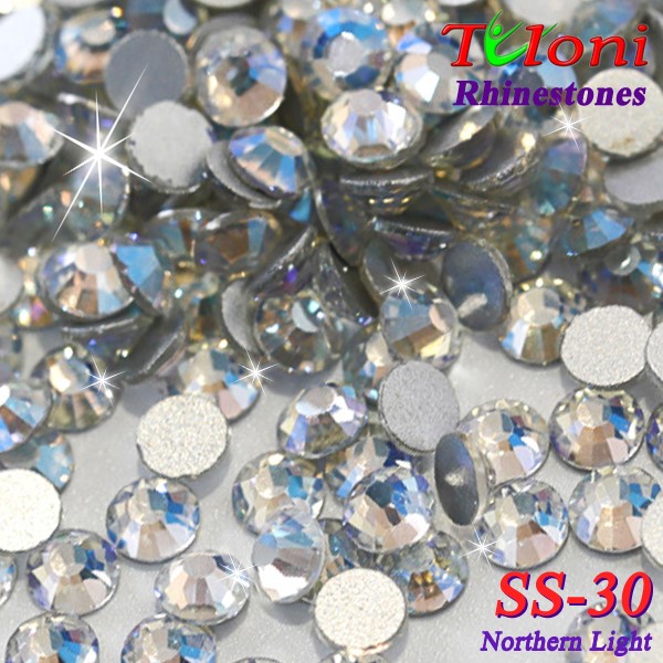 Rhinestones Tuloni SS30 col. Northern Light 288 pcs mod. Basic HotFix