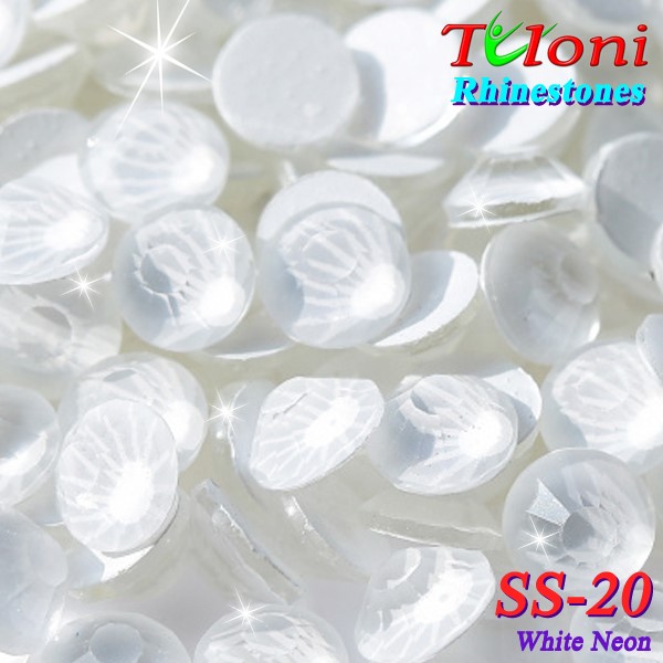 Rhinestones Tuloni SS20 col. White Neon 1440 mod. Basic HotFix