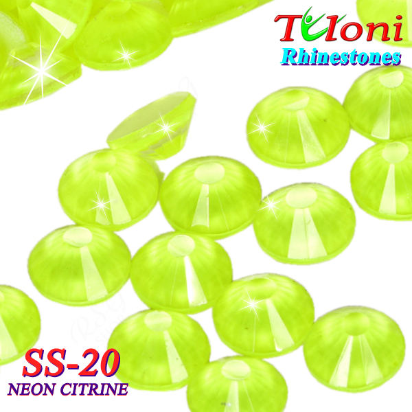 Стразы Tuloni SS20 col. Citrine Neon 1440 pcs. No HotFix Flat Back