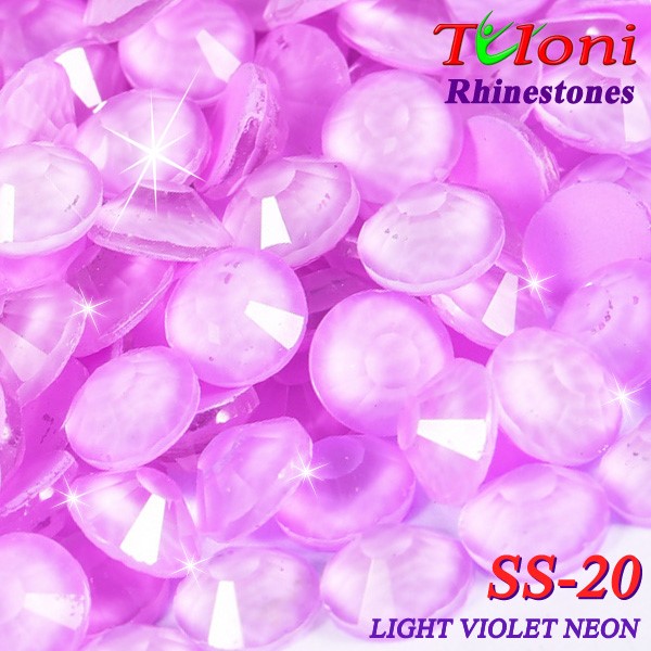 Rhinestones Tuloni SS20 col. Light Violet Neon 1440 pcs. No HotFix Flat Back