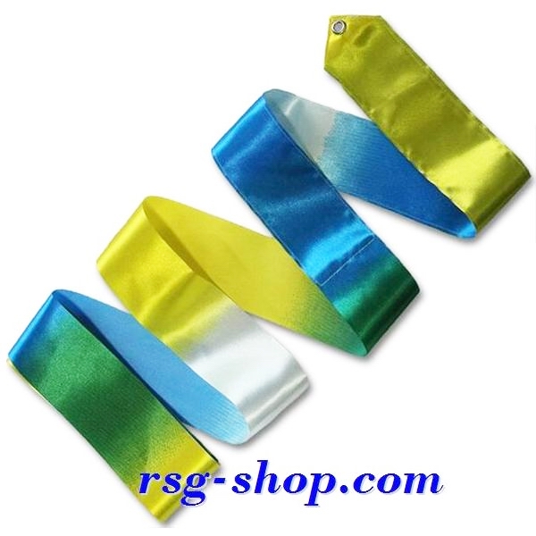 Multi-color Ribbon 6m col. White-Blue-Yellow Art. T0191