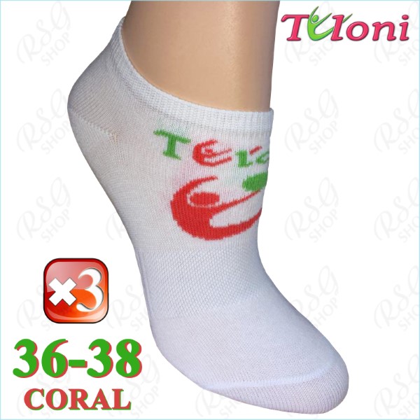 3-Pack Socks Tuloni Logo s. 4 (36-38) col. White-Coral Art. T0973-3C4