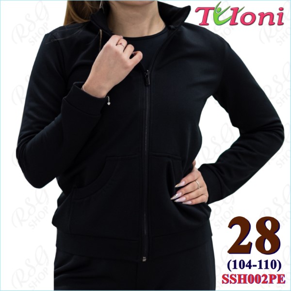 Training jacket Tuloni with zipper col. Black s. 28 Art. SSH002PE-B28