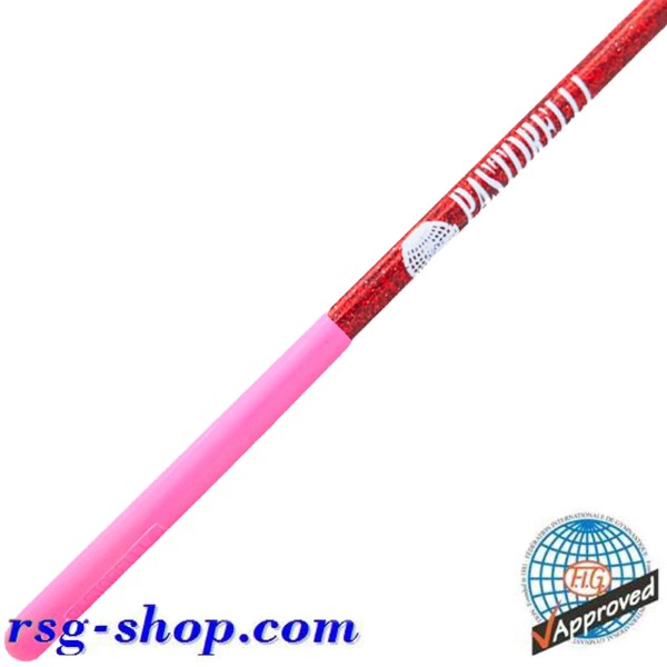 Stick 60cm Pastorelli col. Glitter Red Grip Pink FIG Art. 04152