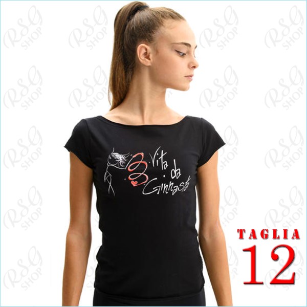 T-Shirt Pastorelli Vita da Ginnasta, Ribbon s. 12 col. Black 04619
