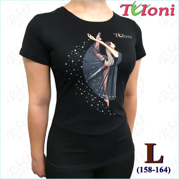 T-Shirt Tuloni mod. Ballet s. L (158-164) col. Black Art. TSH01-BL