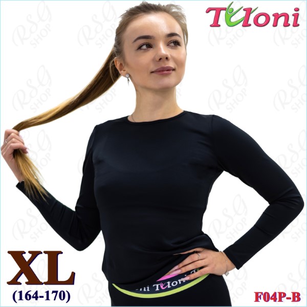 Long Sleeve Top Tuloni mod. F-04 s. XL (164-170) col. Black F04P-BXL