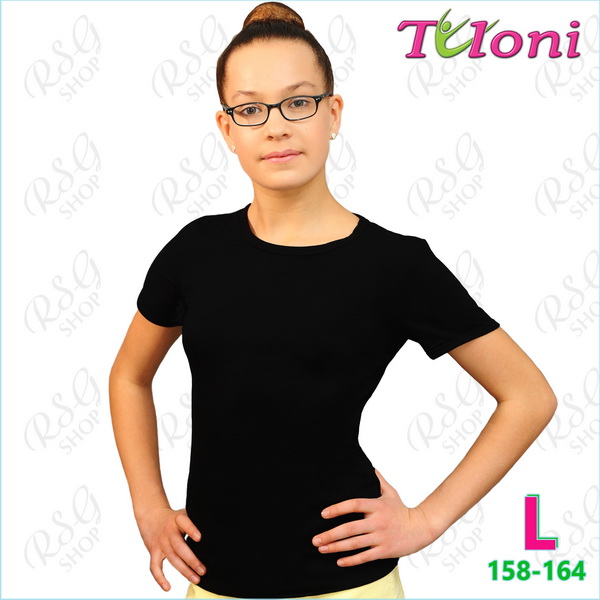 T-Shirt Tuloni FG-007 Gr. L (158-164) Black FG007C-BL