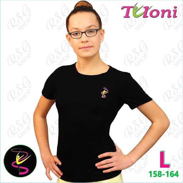 T-Shirt Tuloni FG-007 s. L (158-164) Black FG007LLC-BL