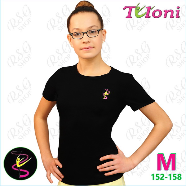 T-Shirt Tuloni FG-007 s. M (152-158) Black FG007LLC-BM