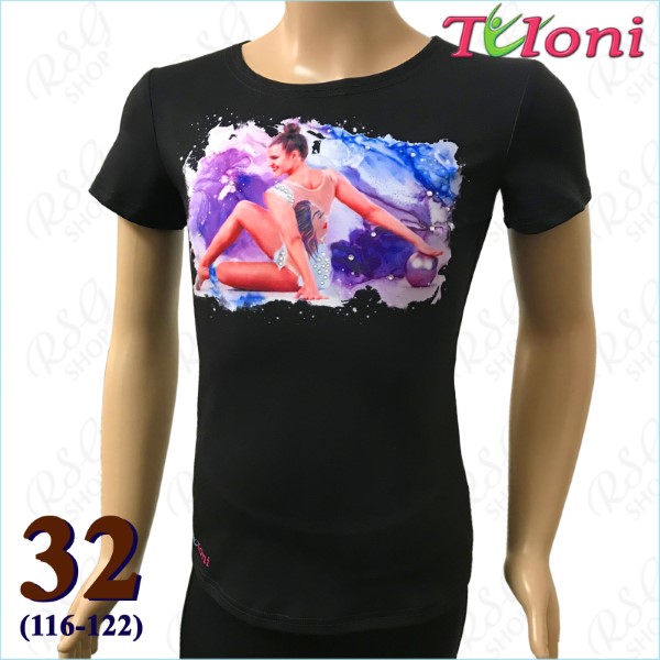 T-Shirt Tuloni mod. Nastya s. 32 (116-122) col. Black Art. TSH06-B32