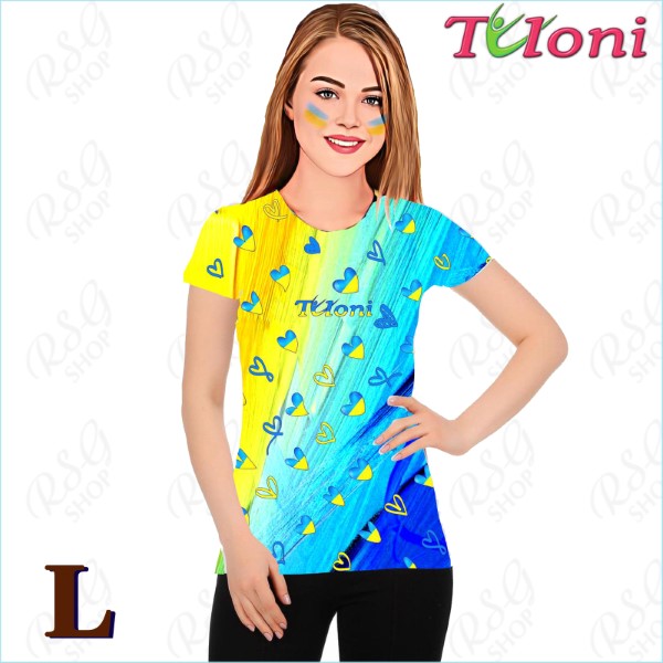 T-Shirt Tuloni mod. UA Des. 2 s. L col. Blue-Yellow Art. TSH02-UA02-L