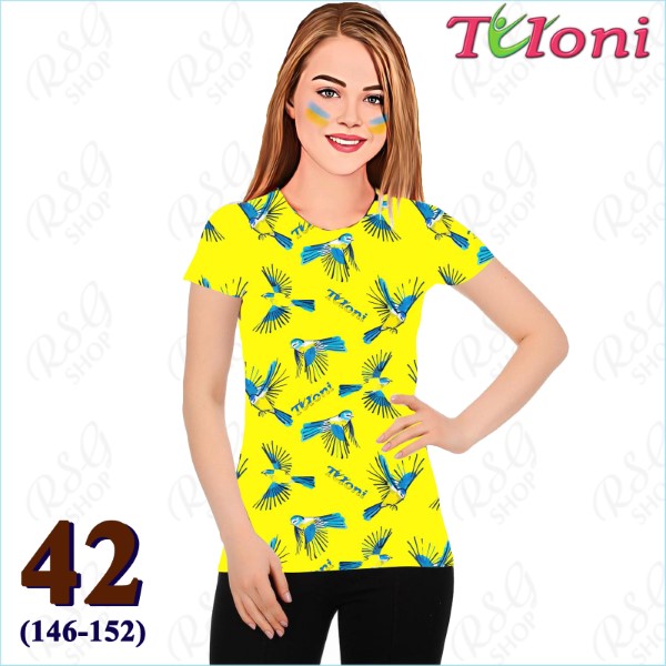 T-Shirt Tuloni mod. UA Des. 3 Gr. 42 col. Blue-Yellow Art. TSH02-UA03-42