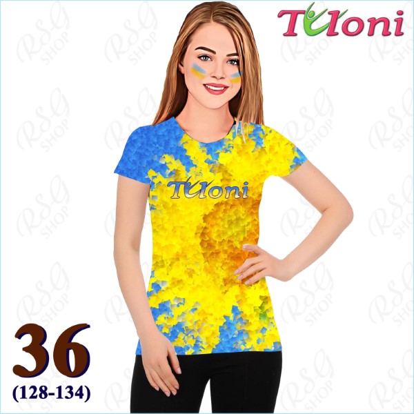 T-Shirt Tuloni mod. UA Des. 4 s. 36 col. Blue-Yellow Art. TSH02-UA04-36