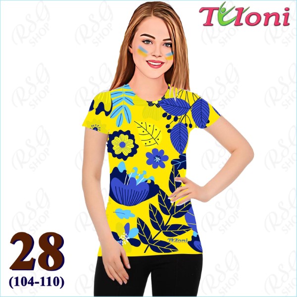 T-Shirt Tuloni mod. UA Des. 5 Gr. 28 col. Blue-Yellow Art. TSH02-UA05-28