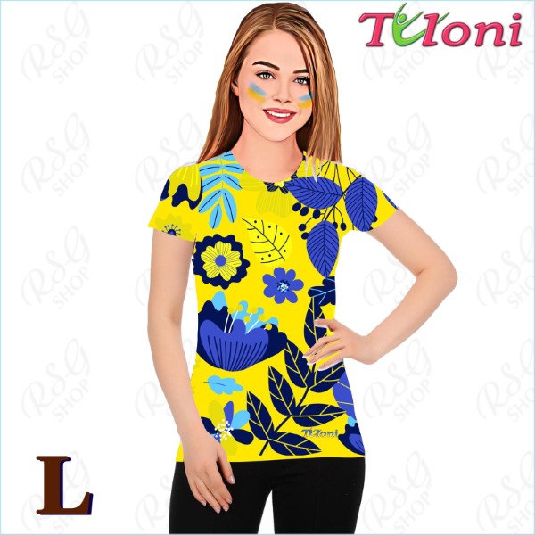 T-Shirt Tuloni mod. UA Des. 5 Gr. L col. Blue-Yellow Art. TSH02-UA05-L
